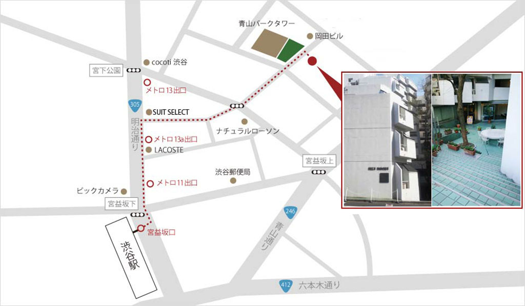 レッスン会場の拡大地図